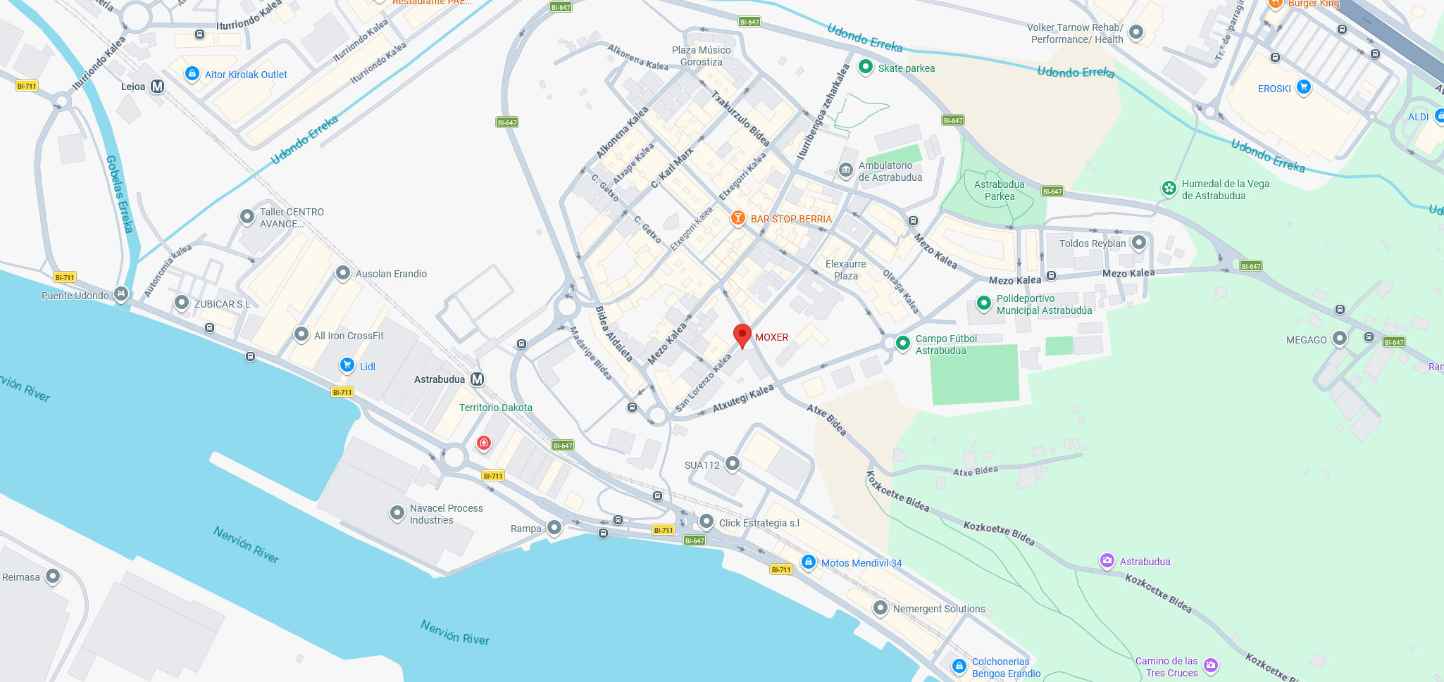 Mapa de ubicación Möxer – C/ San Lorenzo, Astrabudua, Vizcaya